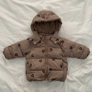 Brown Floral Puffer